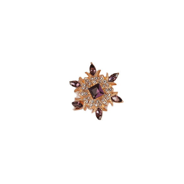 Alloy Flower Shape Electroplating Minimalist Women's Brooch