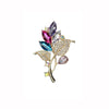 Alloy Flower Shape Rhinestone Brooch Electroplated Unisex