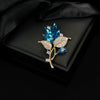 Alloy Flower Shape Rhinestone Brooch Electroplated Unisex