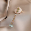 Alloy Flower Shaped Electroplated Retro Tassel Brooch For Women