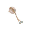 Alloy Flower Shaped Electroplated Retro Tassel Brooch For Women