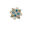 Alloy Flower Shaped Pearl Inlaid Electroplated Brooch Clothing Accessories For Women And Unisex