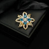 Alloy Flower Shaped Pearl Inlaid Electroplated Brooch Clothing Accessories For Women And Unisex