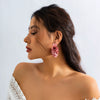 Alloy Flower Style Electroplated Women's Earrings
