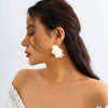 Alloy Flower Style Electroplated Women's Earrings