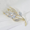 Alloy Flower Wheat Ear Water Drop Pearl Women's Brooch With Electroplating