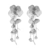 Alloy Flower Women's Light Luxury Multilayer Exaggerated Earrings With Electroplating