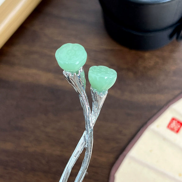 Alloy Flowers Electroplated Styling Hairpin