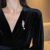 Alloy Flowers Electroplating Women's Wheat Pearl Brooch