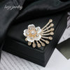 Alloy Flowershaped Diamondencrusted Electroplated Brooch Clothing Accessories Jewelry