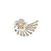 Alloy Flowershaped Diamondencrusted Electroplated Brooch Clothing Accessories Jewelry