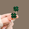 Alloy Fourleaf Clover Brooch For Women Electroplated Natural Style Suit Sweater Accessories
