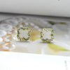 Alloy Fourleaf Clover Electroplating Flowers Earrings