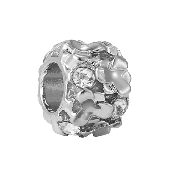 Alloy Fourleaf Clover Hollow Pendant Jewelry Diy Accessories With Totem Pattern And Electroplating Treatment