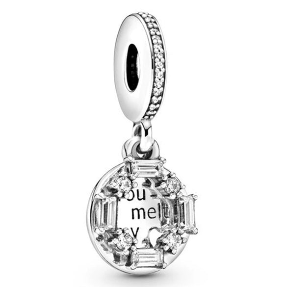 Alloy Fourleaf Clover Hollow Pendant Jewelry Diy Accessories With Totem Pattern And Electroplating Treatment