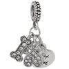 Alloy Fourleaf Clover Hollow Pendant Jewelry Diy Accessories With Totem Pattern And Electroplating Treatment