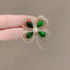 Alloy Fourleaf Clover Women's Electroplated Pin Brooch Accessories With Design Sense For Coat Decor
