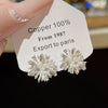 Alloy Fresh Flower Earrings With 925 Silver Needle Electroplating For Women