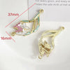 Alloy Fresh Green Leaf Camellia Lily Beaded Accessories With Dripping Oil Design For Bracelet Necklace Earrings Diy Handmade
