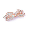 Alloy Fresh Sweet Flower Rhinestone Diamond Spring Clip Hairpin For Women