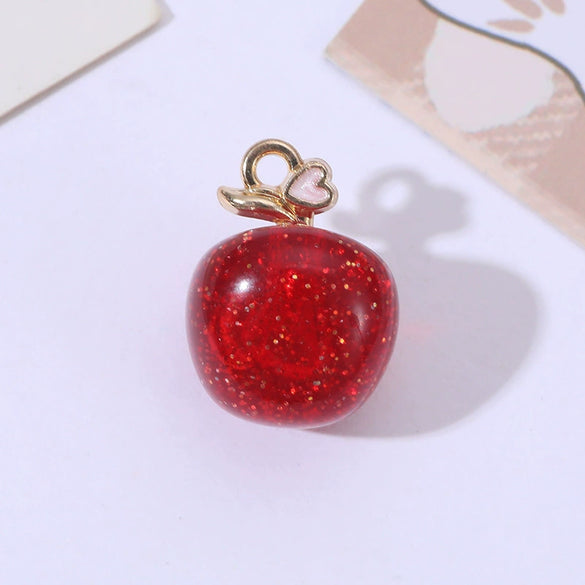 Alloy Fruit And Vegetable Threedimensional Microinlaid Oil Drop Pendant Diy Accessories For Earrings And Bracelets Sweet Style