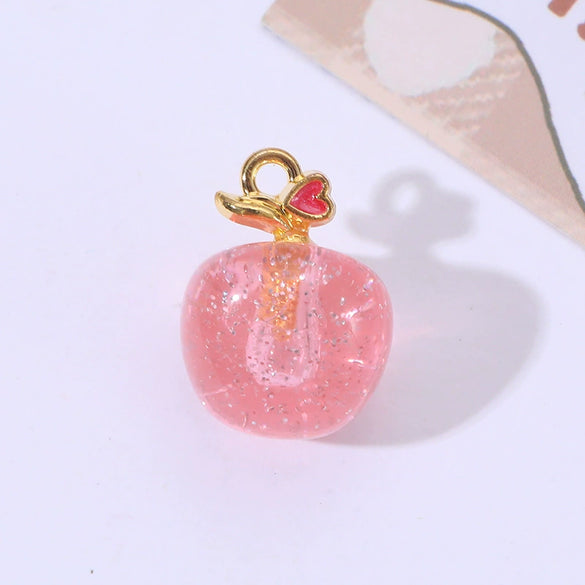 Alloy Fruit And Vegetable Threedimensional Microinlaid Oil Drop Pendant Diy Accessories For Earrings And Bracelets Sweet Style