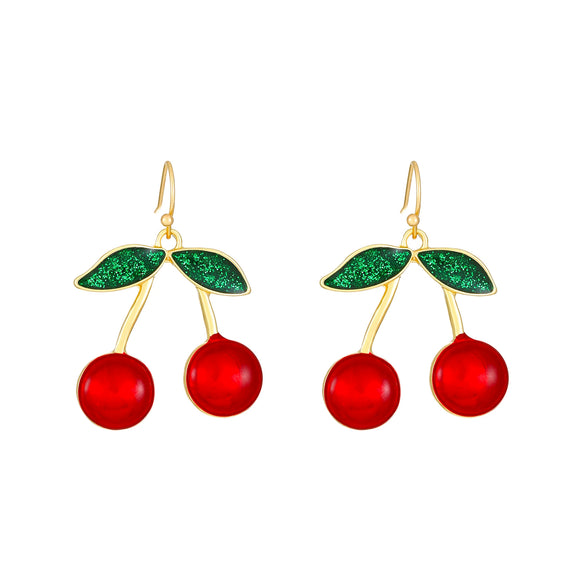 Alloy Fruit Earrings Electroplating Women's Fashion Creative