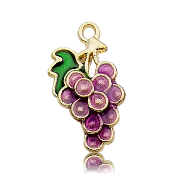 Alloy Fruit Food Style Dripping Oil Small Pendant Diy Jewelry Accessories