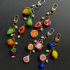 Alloy Fruit Series Bag Pendant With Heart Water Drop And Bell Patterns Retro Elegant Style Electroplated For Women