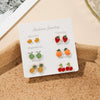 Alloy Fruit Shape Dripping Oil Design Women's Earrings Set