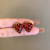Alloy Fruit Shaped Diamond Set Women's Earrings