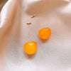 Alloy Fruit Shaped Diamond Set Women's Earrings