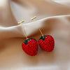 Alloy Fruit Shaped Diamond Set Women's Earrings