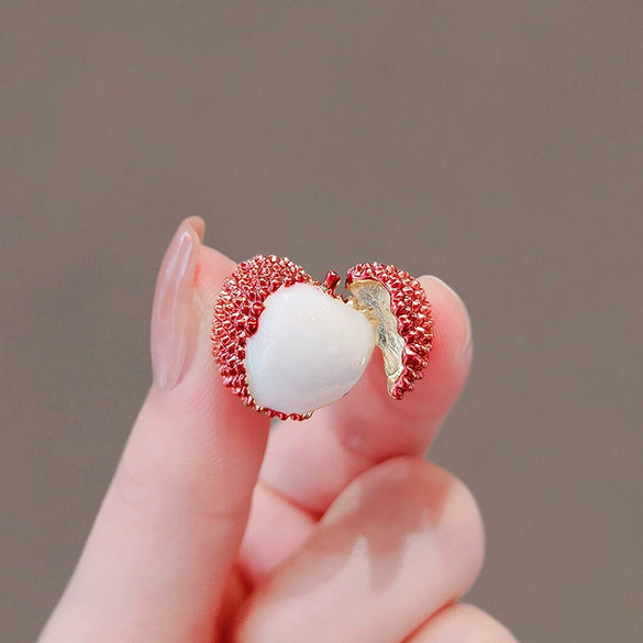 Alloy Fruit Shaped Electroplated Women's Brooch For Clothes Fixing