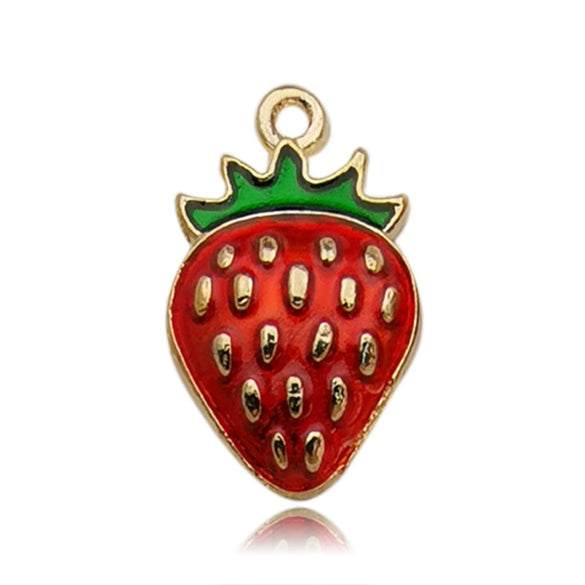 Alloy Fruit Style Dripping Oil Pendant Jewelry Accessories