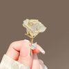 Alloy Fulldiamond Rose Brooch For Women Electroplated Luxury Fashion Accessories