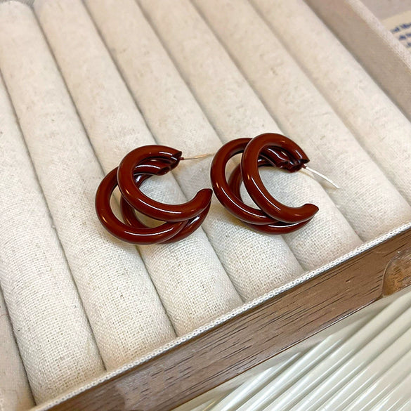 Alloy Geometric And Heart Shape Highend Elegant Women's Electroplating Earrings