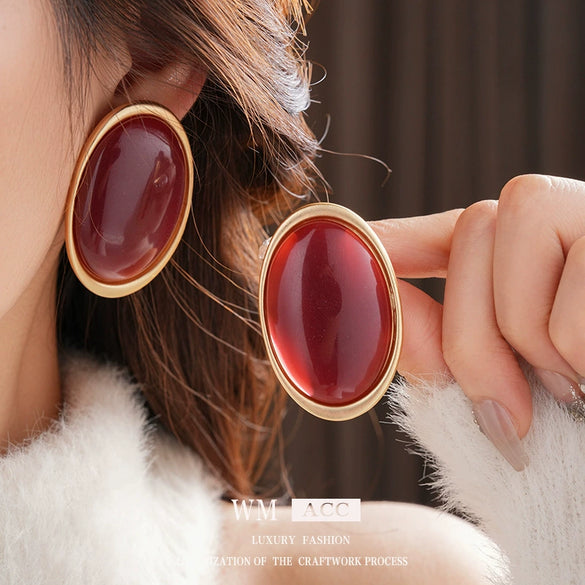 Alloy Geometric Ankola Red Electroplated Earrings For Women