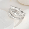 Alloy Geometric Asymmetrical Open Crystal Chain Stacked Finger Bracelet For Women With Electroplating