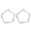 Alloy Geometric Asymmetrical Vortex Twisted Line Electroplated Women's Earrings