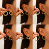 Alloy Geometric Asymmetrical Vortex Twisted Line Electroplated Women's Earrings