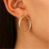 Alloy Geometric Asymmetrical Vortex Twisted Line Electroplated Women's Earrings