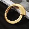 Alloy Geometric Asymmetrical Wide Bracelet For Women Punk Style Electroplated