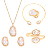 Alloy Geometric Baroque Pearl Collar Choker Necklace With Electroplating For Women