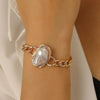 Alloy Geometric Baroque Pearl Collar Choker Necklace With Electroplating For Women