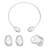 Alloy Geometric Baroque Pearl Collar Choker Necklace With Electroplating For Women