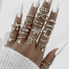Alloy Geometric Black Butterfly Diamond Pearl Ring Dripping Oil Highend Unisex