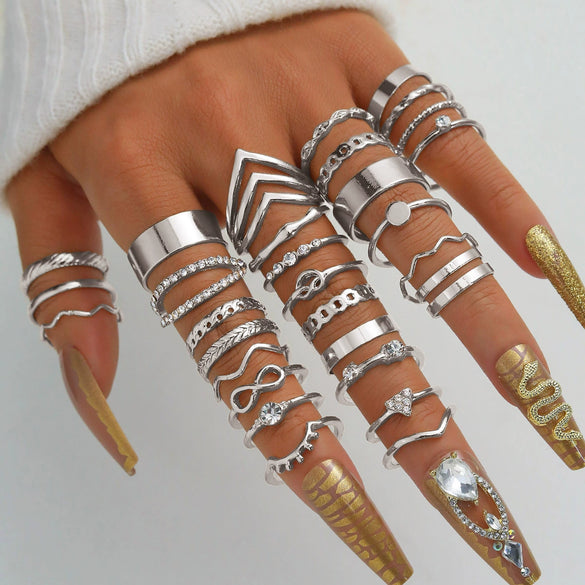 Alloy Geometric Black Butterfly Diamond Pearl Ring Dripping Oil Highend Unisex