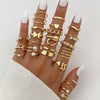 Alloy Geometric Black Butterfly Diamond Pearl Ring Dripping Oil Highend Unisex