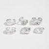 Alloy Geometric Bow Pattern Electroplated Ring Set For Women